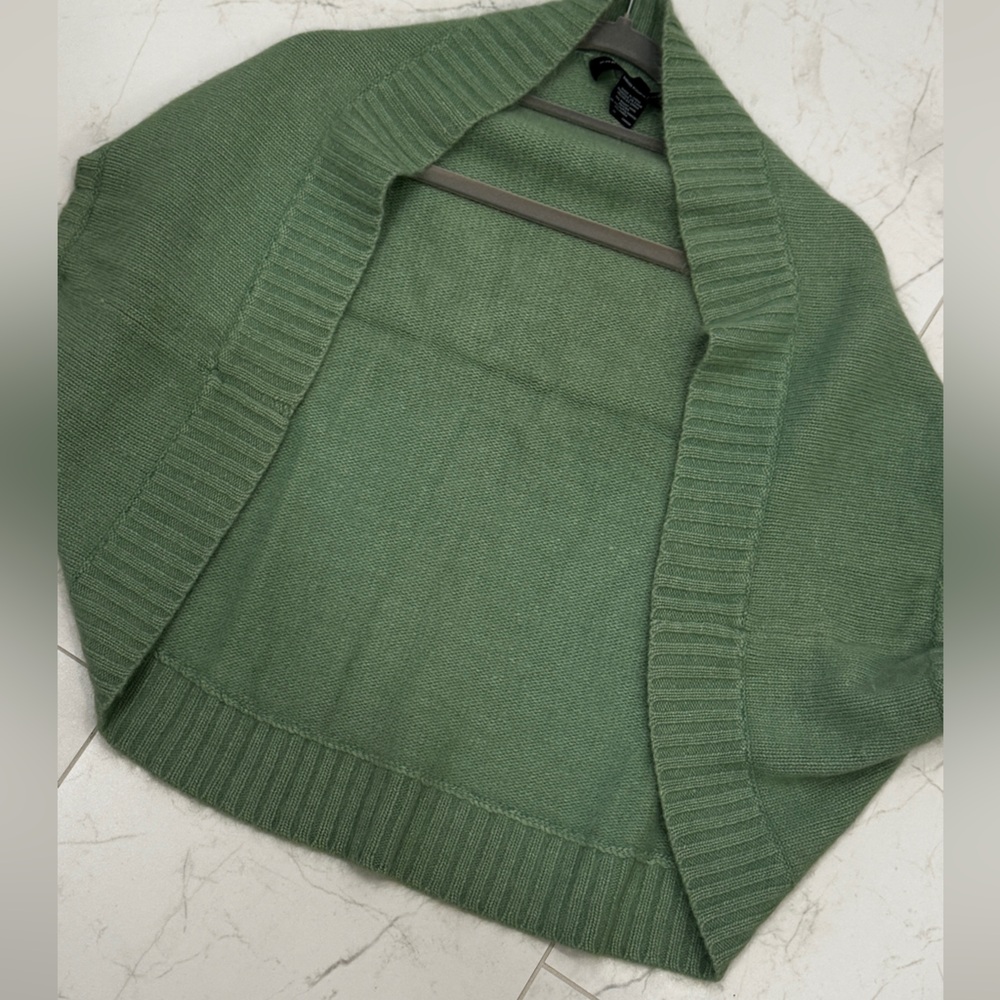 French Connection Sleeveless Shrug Green Bolero. Size Large